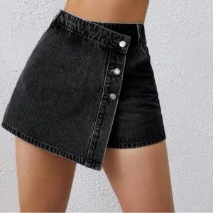 NEW Black Denim Skort
